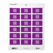 Instant QR-code met uw website-URL | Paars Etiket (Full Sheet)