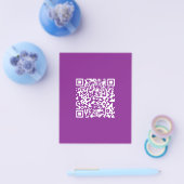 Instant QR-code met uw website-URL | Paars Flyer (Enkel)