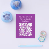 Instant QR-code met uw website-URL | Paars Flyer (Enkel)