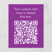 Instant QR-code met uw website-URL | Paars Flyer (Voorkant)