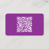 Instant QR-code met uw website-URL | Paars Informatiekaartje (Voorkant)