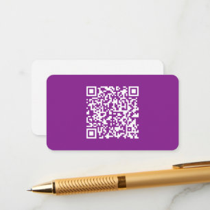 Instant QR-code met uw website-URL   Paars Informatiekaartje
