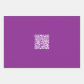 Instant QR-code met uw website-URL | Paars Inpakpapier Vel (Voorkant 3)