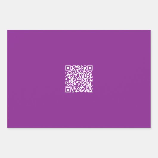 Instant QR-code met uw website-URL | Paars Inpakpapier Vel (Voorkant 2)