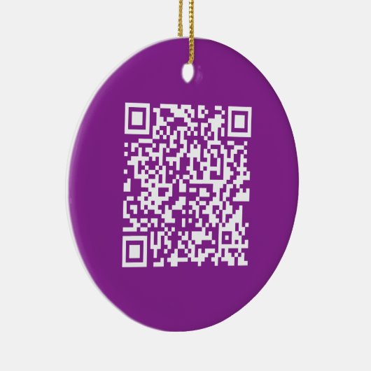Instant QR-code met uw website-URL | Paars Keramisch Ornament (Rechts)
