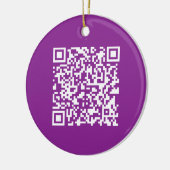 Instant QR-code met uw website-URL | Paars Keramisch Ornament (Links)