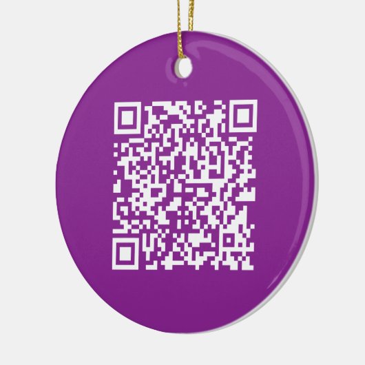 Instant QR-code met uw website-URL | Paars Keramisch Ornament (Links)