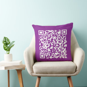 Instant QR-code met uw website-URL Paars Kussen