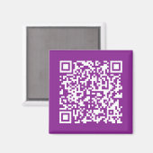 Instant QR-code met uw website-URL | Paars Magneet (Voorkant / Achterkant)