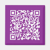 Instant QR-code met uw website-URL | Paars Magneet (Voorkant)