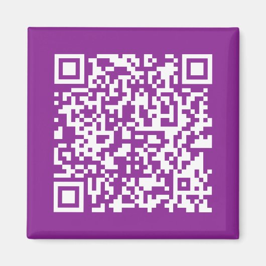 Instant QR-code met uw website-URL | Paars Magneet (Voorkant)