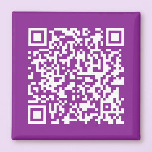 Instant QR-code met uw website-URL Paars Magneet