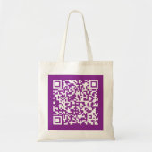 Instant QR-code met uw website-URL | Paars Tote Bag (Voorkant)