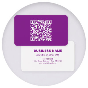 Instant QR-code met uw website-URL Paars Visitekaartje