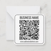 Instant QR-code (voer de URL van uw website in om  Notitiekaartje (Voorkant)