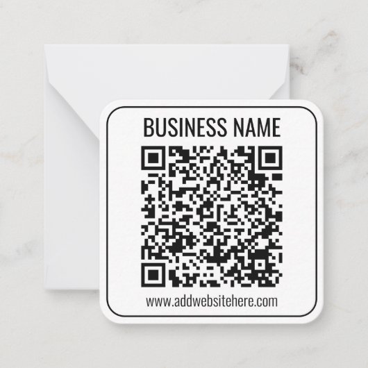 Instant QR-code (voer de URL van uw website in om Notitiekaartje (Voorkant)