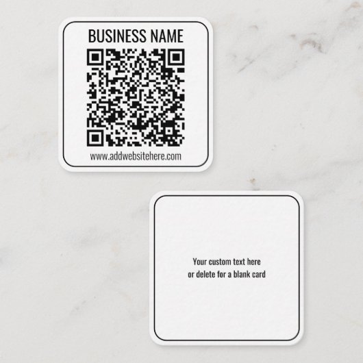 Instant QR-code (voer de URL van uw website in om  Notitiekaartje (Voorkant / Achterkant)