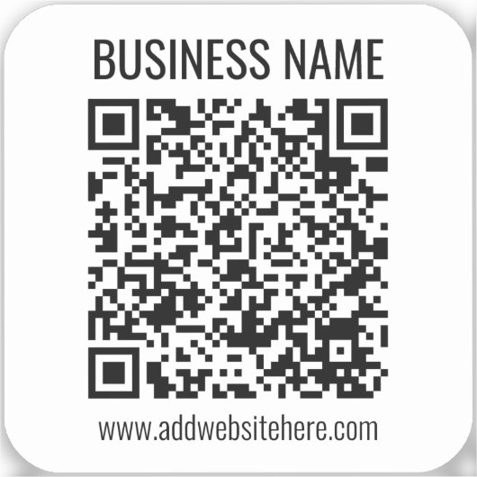 Instant QR-code (voer de URL van uw website in om  Sticker (Voorkant)