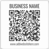 Instant QR-code (voer de URL van uw website in om  Sticker (Voorkant)