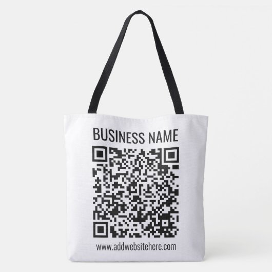 Instant QR-code (voer de URL van uw website in om Tote Bag (Achterkant)