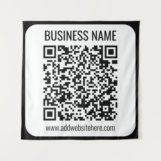 Instant QR-code (voer de URL van uw website in om Wandkleed (Voorkant)