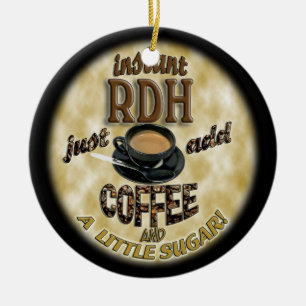 INSTANT RDH VOEG KOFFIE CHRISTMAS ORNATAAL TOE KERAMISCH ORNAMENT
