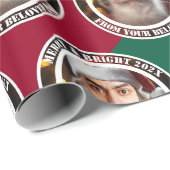Instant Santa! Just add your face.  Wrapping Paper Cadeaupapier (Rol Hoek)