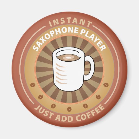 Instant saxofoonspeler magneet (Voorkant)