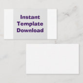 Instant Sjabloon Download Visitekaartje (Voorkant / Achterkant)