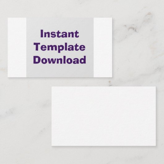 Instant Sjabloon Download Visitekaartje (Voorkant / Achterkant)