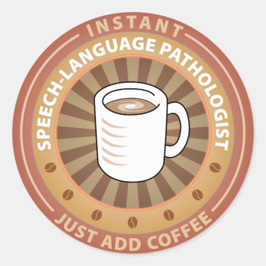Instant Speech Language Patholoog Ronde Sticker (Voorkant)