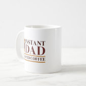 Instant vader, gewoon koffie toevoegen koffiemok (Voorkant links)