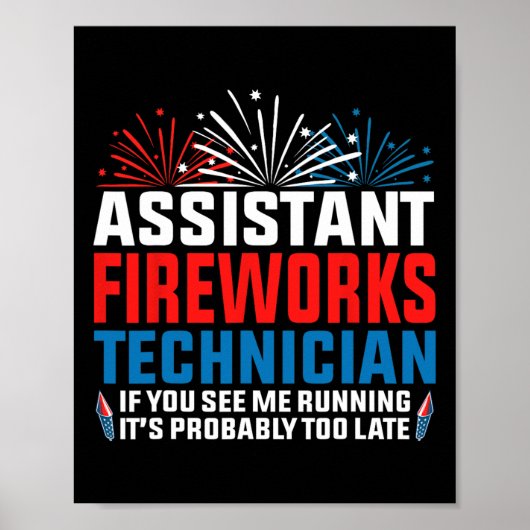 Instant vuurwerk technicus als je grappige 4th O z Poster (Voorkant)