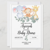 Instant Woodland Aqeeqah Aqiqah Nodig Kaart uit (Voorkant)