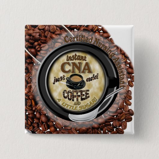 INSTANTE CNA GECERTIFICEERDE VERWEZENLIJKHEID VIERKANTE BUTTON 5,1 CM (Voorkant)