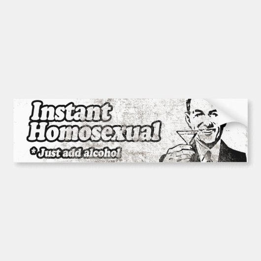 INSTANTE HOMOSEXUAL -.png Bumpersticker (Voorkant)
