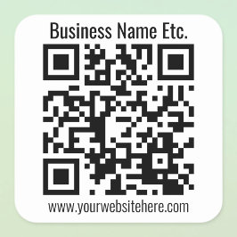 INSTANTIE CREËER SCANNABLE QR-code Vierkante Sticker