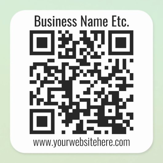 INSTANTIE CREËER SCANNABLE QR-code Vierkante Sticker