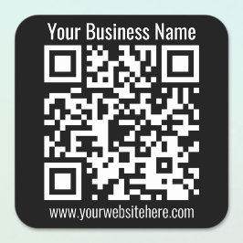 INSTANTIE CREËER SCANNABLE QR-code Vierkante Sticker