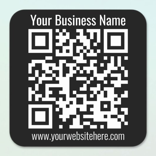 INSTANTIE CREËER SCANNABLE QR-code Vierkante Sticker