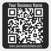 INSTANTIE CREËER SCANNABLE QR-code Vierkante Sticker (Voorkant)