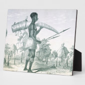 Instantie met een versierd ivoorolifantenslagtand, fotoplaat (Zijkant)