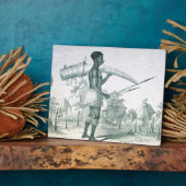 Instantie met een versierd ivoorolifantenslagtand, fotoplaat (Zijkant)