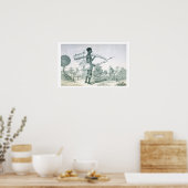 Instantie met een versierd ivoorolifantenslagtand, poster (Keuken)