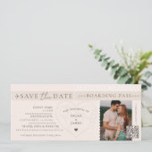 Instapass Bestemming Huwelijk Save The Date Kaart (Staand voorkant)