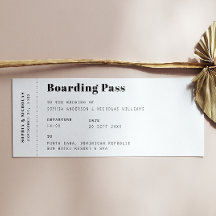 Instapass. Bestemming ticket reis bruiloft