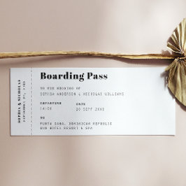 Instapass. Bestemming ticket reis bruiloft Kaart