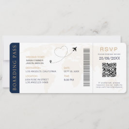 Instapass Bestemming Trouwen QR-code Rsvp Kaart