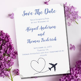 Instapass Bestemming Vliegtuig Hart Trouwen  Save The Date