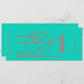 Instapass Bewaar de Datum - Teal & Koraal Kaart (Voorkant / Achterkant)